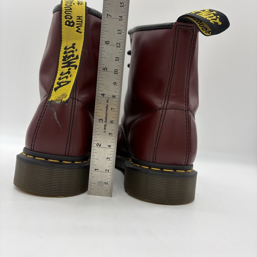 Dr. Martens Womens 9 Mens 8 Boots 1460 8-Eye Cherry Red Smooth Leather Lace Read - Picture 13 of 15